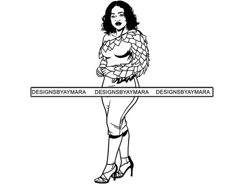 Afro Woman SVG BBW Big and Bougie African American Ethnicity Classy Lady Diva Queen .PNG .JPG .EPS .SVG Vector Clipart Clipart Cricut Circuit Cut Cutting