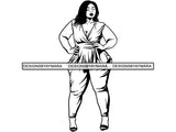 Afro Woman SVG BBW Big and Bougie African American Ethnicity Classy Lady Diva Queen .PNG .JPG .EPS .SVG Vector Clipart Clipart Cricut Circuit Cut Cutting