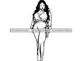 Afro Woman SVG BBW Big and Bougie African American Ethnicity Classy Lady Diva Queen .PNG .JPG .EPS .SVG Vector Clipart Clipart Cricut Circuit Cut Cutting