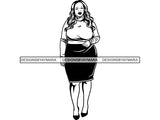 Afro Woman SVG BBW Big and Bougie African American Ethnicity Classy Lady Diva Queen .PNG .JPG .EPS .SVG Vector Clipart Clipart Cricut Circuit Cut Cutting