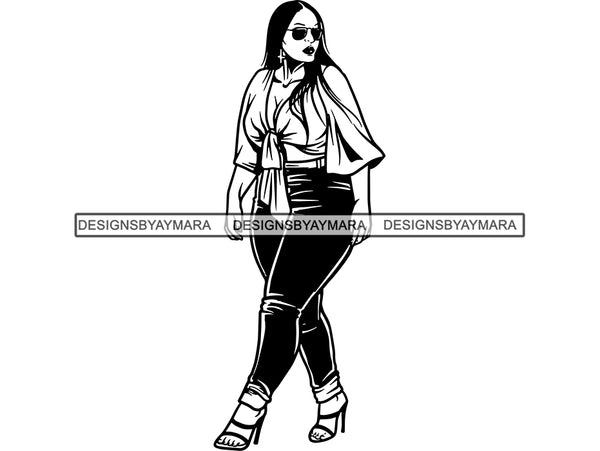 Afro Woman SVG BBW Big and Bougie African American Ethnicity Classy Lady Diva Queen .PNG .JPG .EPS .SVG Vector Clipart Clipart Cricut Circuit Cut Cutting