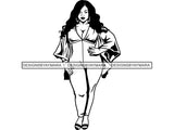 Afro Woman SVG BBW Big and Bougie African American Ethnicity Classy Lady Diva Queen .PNG .JPG .EPS .SVG Vector Clipart Clipart Cricut Circuit Cut Cutting