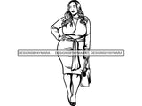 Afro Woman SVG BBW Big and Bougie African American Ethnicity Classy Lady Diva Queen .PNG .JPG .EPS .SVG Vector Clipart Clipart Cricut Circuit Cut Cutting