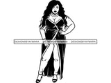 Afro Woman SVG BBW Big and Bougie African American Ethnicity Classy Lady Diva Queen .PNG .JPG .EPS .SVG Vector Clipart Clipart Cricut Circuit Cut Cutting