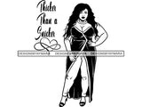 Afro Thick BBW Woman SVG African American Ethnicity Afro Puffy Hair Queen Diva Classy Lady  Beautiful Big And Bougie SVG PNG JPG EPS Vector Clipart Cricut Cutting Cut