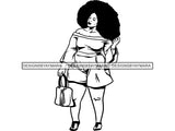 Afro Woman SVG BBW Big and Bougie African American Ethnicity Classy Lady Diva Queen .PNG .JPG .EPS .SVG Vector Clipart Clipart Cricut Circuit Cut Cutting