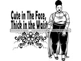 Afro Thick BBW Woman SVG African American Ethnicity Afro Puffy Hair Queen Diva Classy Lady  Beautiful Big And Bougie SVG PNG JPG EPS Vector Clipart Cricut Cutting Cut
