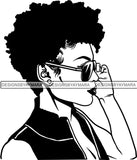 Afro Woman #2 SVG Cut Files For Silhouettes and Cricut