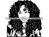 Afro Beautiful Black Woman SVG African American Ethnicity Afro Puffy Hairstyle Beauty Salon Queen Diva Classy Lady  Beautiful People Beauty Salon Princess