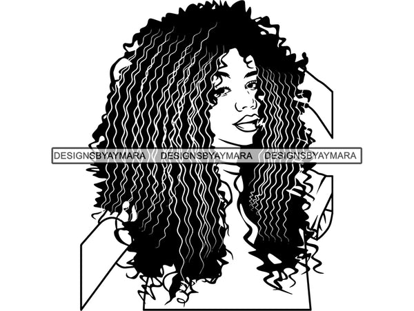 Afro Beautiful Black Woman SVG African American Ethnicity Afro Puffy Hairstyle Beauty Salon Queen Diva Classy Lady  Beautiful People Beauty Salon Princess