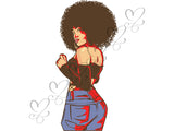Afro Beautiful Black Woman SVG African American Ethnicity Afro Puffy Hairstyle Beauty Salon Queen Diva Classy Lady  Beautiful People Beauty Salon Princess