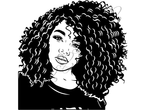 Afro Beautiful Black Woman SVG African American Ethnicity Afro Puffy Hairstyle Beauty Salon Queen Diva Classy Lady  Beautiful People Beauty Salon Princess