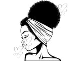 Afro Beautiful Black Woman SVG African American Ethnicity Afro Puffy Hairstyle Beauty Salon Queen Diva Classy Lady  Beautiful People Beauty Salon Princess