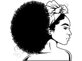 Afro Beautiful Black Woman SVG African American Ethnicity Afro Puffy Hairstyle Beauty Salon Queen Diva Classy Lady  Beautiful People Beauty Salon Princess