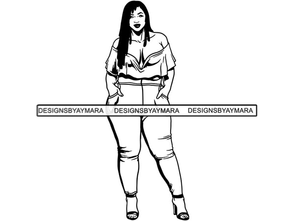 Copy of Afro Woman SVG BBW Big and Bougie African American Ethnicity Afro Puffy Hairstyle Queen Diva Classy Lady  .SVG .EPS .PNG Vector Clipart Cricut Circuit Cut Cutting