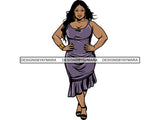 Afro Thick BBW Woman SVG African American Ethnicity Afro Puffy Hair Queen Diva Classy Lady  Beautiful Big And Bougie  PNG JPG EPS Vector Clipart