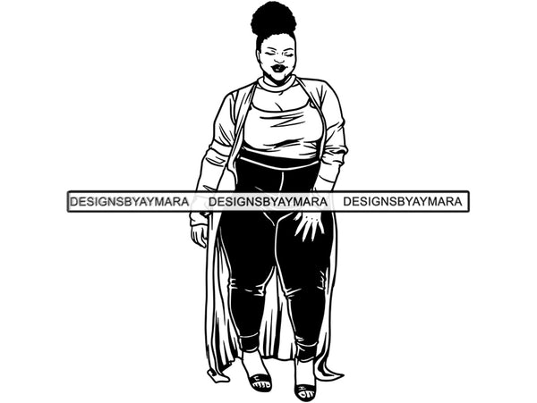 Afro Woman SVG BBW Big and Bougie African American Ethnicity Classy Lady Diva Queen .PNG .JPG .EPS .SVG Vector Clipart Clipart Cricut Circuit Cut Cutting