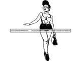 Afro Woman SVG African American Ethnicity Queen Diva Classy Lady  .SVG .EPS .PNG Vector Clipart Cricut Circuit Cut Cutting