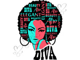 Afro Beautiful Black Woman SVG African American Ethnicity Afro Puffy Hairstyle Beauty Salon Queen Diva Classy Lady  Beautiful People Beauty Salon Princess