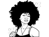 Afro Beautiful Black Woman SVG African American Ethnicity Afro Puffy Hairstyle Beauty Salon Queen Diva Classy Lady  Beautiful People Beauty Salon Princess