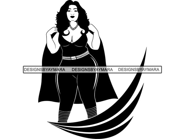 Afro Beautiful Black Woman SVG BBW Big And Bougie Queen Diva Classy Lady  .SVG .EPS .PNG Vector Clipart Silhouette Cricut Circuit Cut Cutting