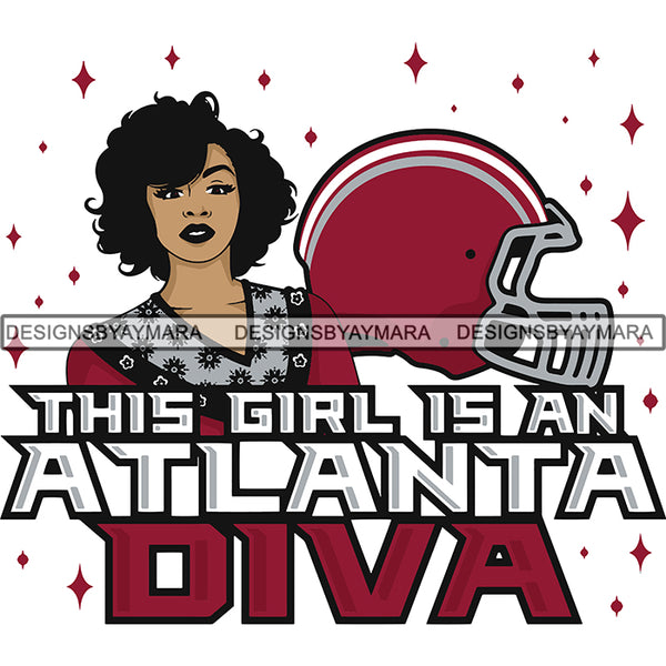 Atlanta Diva Football Team SVG Cutting Files For Silhouette Cricut and More