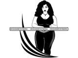 Beautiful Big Woman SVG BBW Big and Bougie Fabulous Goddess Queen Diva Classy Lady .SVG .EPS .PNG.JPG Vector Clipart Digital Cricut Circuit Cut Cutting