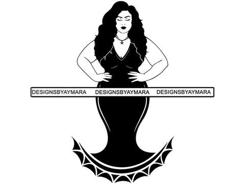 Beautiful Big Woman SVG BBW Big and Bougie Fabulous Goddess Queen Diva Classy Lady .SVG .EPS .PNG.JPG Vector Clipart Digital Cricut Circuit Cut Cutting