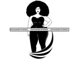 Beautiful Big Woman SVG BBW Big and Bougie Fabulous Goddess Queen Diva Classy Lady .SVG .EPS .PNG.JPG Vector Clipart Digital Cricut Circuit Cut Cutting