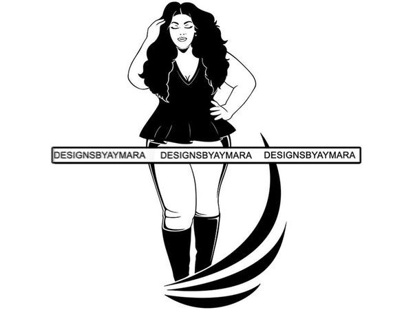Beautiful Big Woman SVG BBW Big and Bougie Fabulous Goddess Queen Diva Classy Lady .SVG .EPS .PNG.JPG Vector Clipart Digital Cricut Circuit Cut Cutting