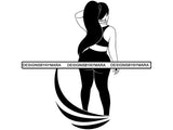 Beautiful Big Woman SVG BBW Big and Bougie Fabulous Goddess Queen Diva Classy Lady .SVG .EPS .PNG.JPG Vector Clipart Digital Cricut Circuit Cut Cutting