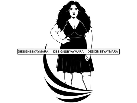 Beautiful Big Woman SVG BBW Big and Bougie Fabulous Goddess Queen Diva Classy Lady .SVG .EPS .PNG.JPG Vector Clipart Digital Cricut Circuit Cut Cutting
