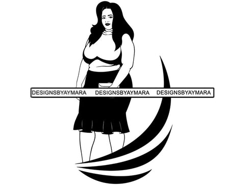 Beautiful Big Woman SVG BBW Big and Bougie Fabulous Goddess Queen Diva Classy Lady .SVG .EPS .PNG.JPG Vector Clipart Digital Cricut Circuit Cut Cutting