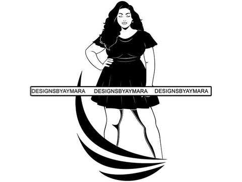 Beautiful Big Woman SVG BBW Big and Bougie Fabulous Goddess Queen Diva Classy Lady .SVG .EPS .PNG.JPG Vector Clipart Digital Cricut Circuit Cut Cutting