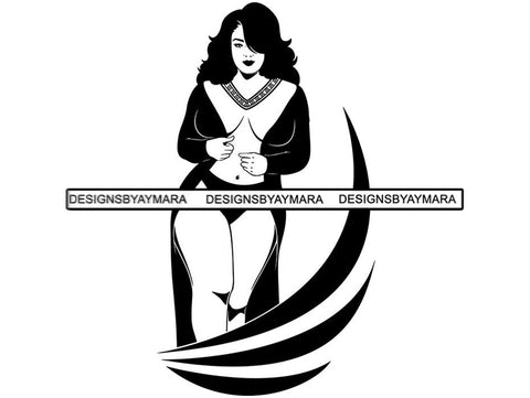 Beautiful Big Woman SVG BBW Big and Bougie Fabulous Goddess Queen Diva Classy Lady .SVG .EPS .PNG.JPG Vector Clipart Digital Cricut Circuit Cut Cutting