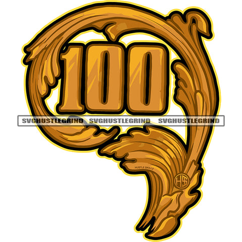 100 Classic Vintage Sport Jersey Uniform Numbers In Golden Outline Design Element Golden Color Number Vector SVG PNG JPG Vector Cutting Cricut Files