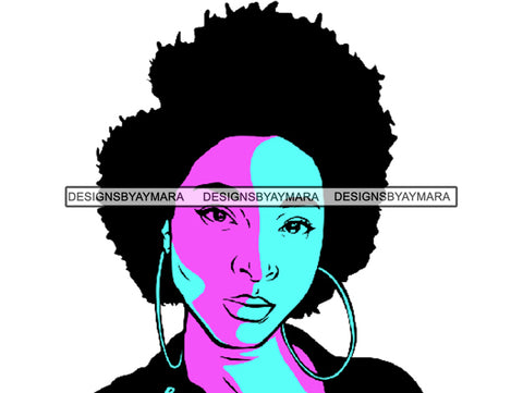 Afro Beautiful Black Woman SVG African American Ethnicity Afro Puffy Hairstyle Beauty Salon Queen Diva Classy Lady  Beautiful People Beauty Salon Princess
