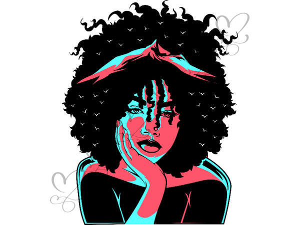 Afro Beautiful Black Woman SVG African American Ethnicity Afro Puffy Hairstyle Beauty Salon Queen Diva Classy Lady  Beautiful People Beauty Salon Princess
