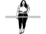 Afro Woman SVG BBW Big and Bougie African American Ethnicity Classy Lady Diva Queen .PNG .JPG .EPS .SVG Vector Clipart Clipart Cricut Circuit Cut Cutting