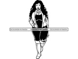 Afro Woman SVG BBW Big and Bougie African American Ethnicity Classy Lady Diva Queen .PNG .JPG .EPS .SVG Vector Clipart Clipart Cricut Circuit Cut Cutting