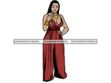 Afro Thick BBW Woman African American Ethnicity Queen Diva Classy Lady  Beautiful Big And Bougie  PNG JPG EPS Vector Clipart