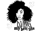 Afro Beautiful Black Woman SVG African American Ethnicity Afro Puffy Hairstyle Beauty Salon Queen Diva Classy Lady  Beautiful People Beauty Salon Princess