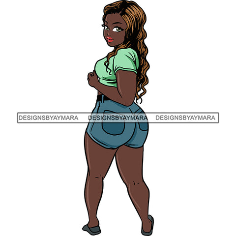 Afro Thick Thigh Big Eyes Woman Sassy Exotic Curvy Goddess .SVG Cutting Files For Silhouette and Cricut and More!