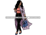 Afro Thick BBW Woman African American Ethnicity Queen Diva Classy Lady Beautiful Big And Bougie  PNG JPG EPS Vector Clipart