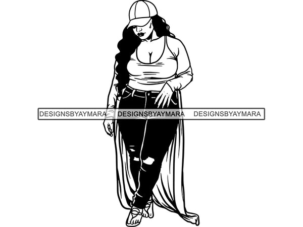 Afro Beautiful Black Woman SVG BBW Big And Bougie African American Ethnicity Queen Diva Classy Lady  .SVG .EPS .PNG Vector Clipart Cricut Circuit Cut Cutting