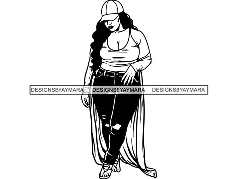 Afro Beautiful Black Woman SVG BBW Big And Bougie African American Ethnicity Queen Diva Classy Lady  .SVG .EPS .PNG Vector Clipart Cricut Circuit Cut Cutting