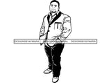 Afro Big and Tall Man #13 SVG Cut Files For Silhouette and Cricut