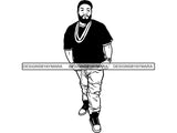 Afro Big and Tall Man #15 SVG Cut Files For Silhouette and Cricut