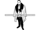 Afro Big and Tall Man #4 SVG Cut Files For Silhouette and Cricut