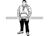 Afro Big and Tall Man #5 SVG Cut Files For Silhouette and Cricut